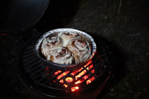 Cinnamon Buns on Grill